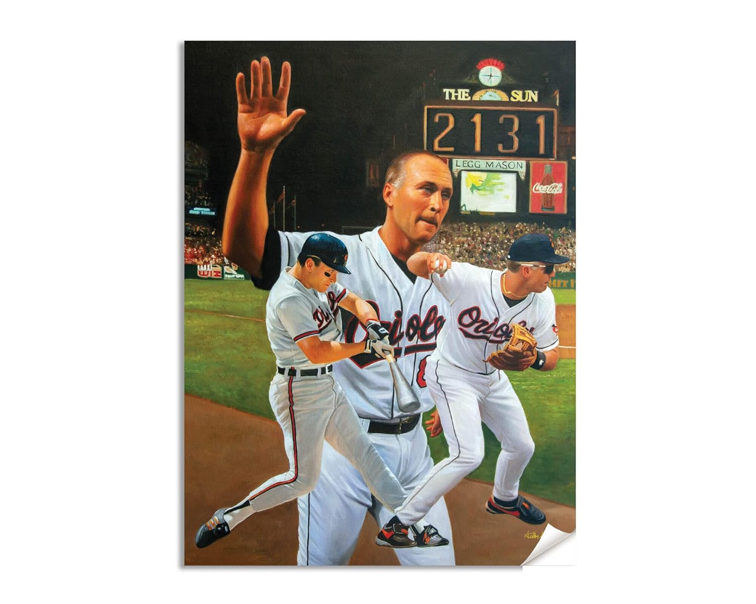Cal Ripken Jr 3rd Base Short Stop Baltimore Orioles MLB Baseball Player HOF Hall of Fame Art Print 2AM3 on 24×30 matte paper
