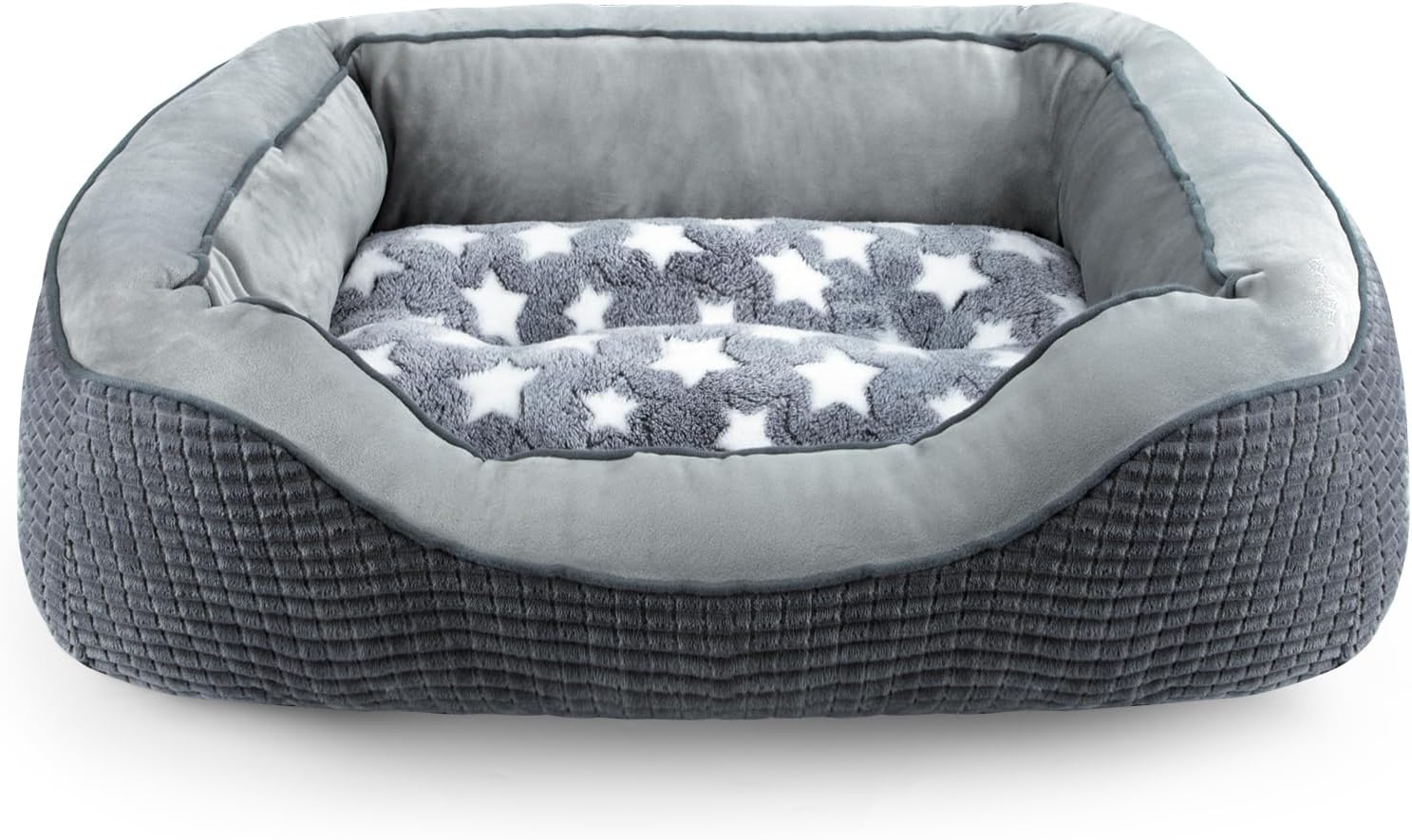 SIWA MARY Camas para perros pequeños y gatos, sofá cama lavable para perros con lados anchos, diseño de patrón de pentagrama, cama duradera para