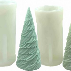 JIBEVEYYI 2 moldes para velas de árbol de Navidad, hecho a mano, molde de adorno para velas de cera, jabón, manualidades, pastel, chocolate, JIBEVEYYI 2 moldes para velas de árbol de Navidad, hecho a mano, molde de adorno para velas de cera, jabón, manualidades, pastel, chocolate,