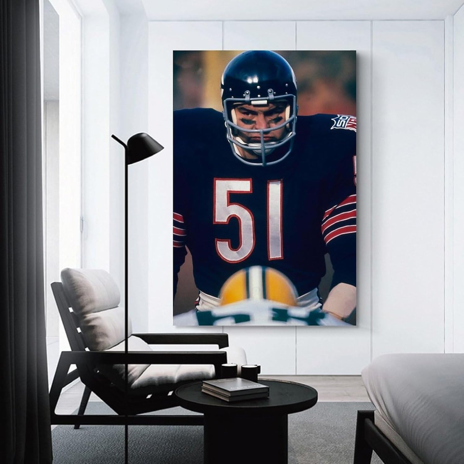 MIFARA Póster de Dick Butkus Fútbol Americano Famoso Linebacker Memorial Póster Impresión en Lienzo D407 Sin marco 24 x 36 pulgadas (23.6 x 35.4 in)