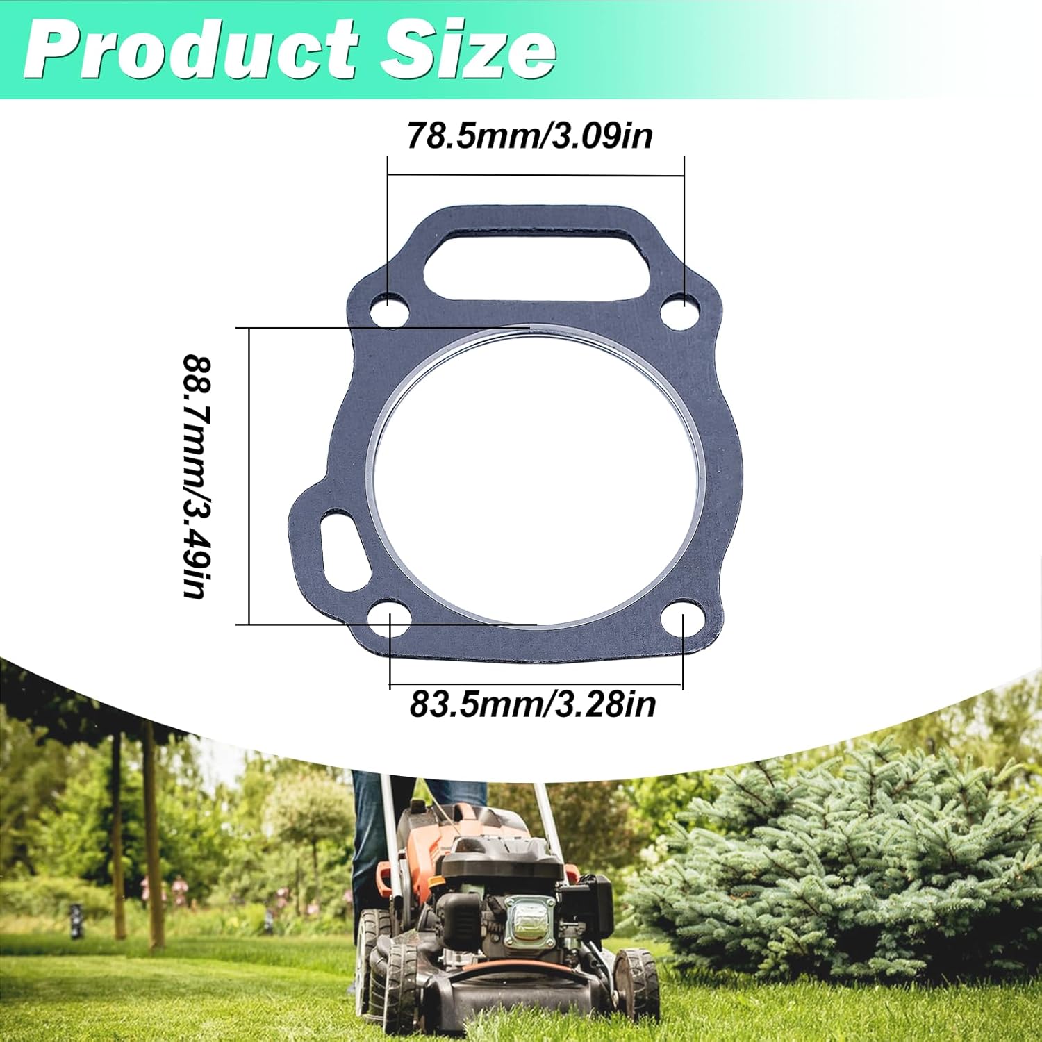 Adefol Motor Motor 4pcs Junta de culata para Hond GX390 13HP GX 390 12251-ZF6-W00 Piezas de repuesto para cortacésped