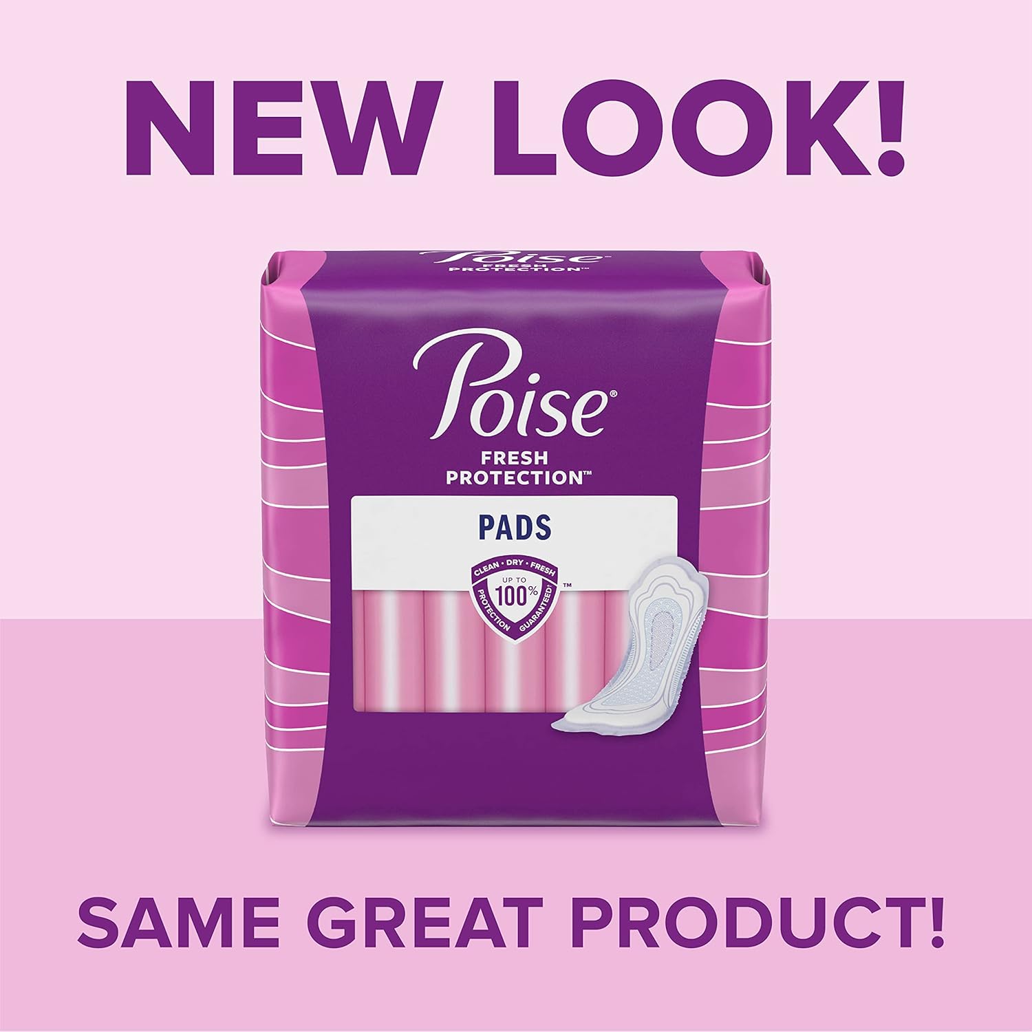 Poise Almohadillas de incontinencia y almohadillas de incontinencia posparto para mujeres Paquete 4 gotas de absorción moderada, longitud regular,
