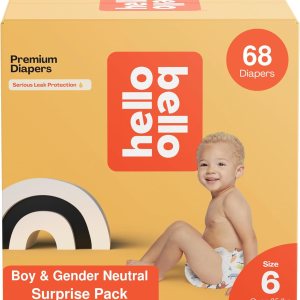 Hello Bello Pañales para bebé de alta calidad, talla 6 I 68 unidades, desechables, extraabsorbentes, hipoalergénicos y ecológicos con ajuste cómodo Hello Bello Pañales para bebé de alta calidad, talla 6 I 68 unidades, desechables, extraabsorbentes, hipoalergénicos y ecológicos con ajuste cómodo