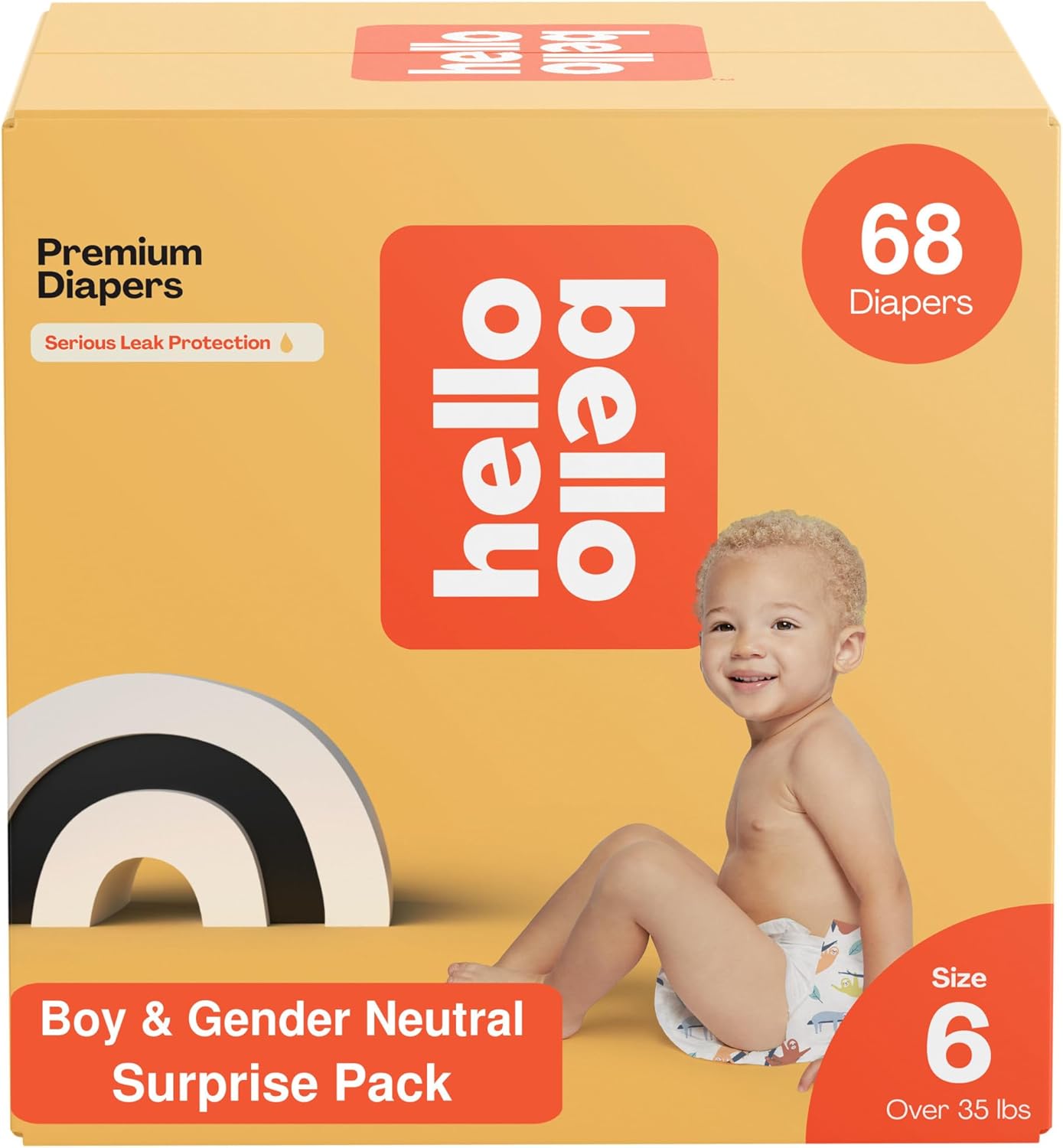 Hello Bello Pañales para bebé de alta calidad, talla 6 I 68 unidades, desechables, extraabsorbentes, hipoalergénicos y ecológicos con ajuste cómodo