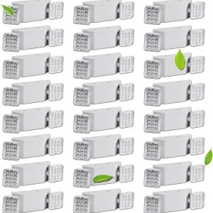 Fyngntny Paquete de 24 luces LED de emergencia, luces de emergencia comerciales con batería de respaldo, luz de emergencia de doble cabezal para el Fyngntny Paquete de 24 luces LED de emergencia, luces de emergencia comerciales con batería de respaldo, luz de emergencia de doble cabezal para el