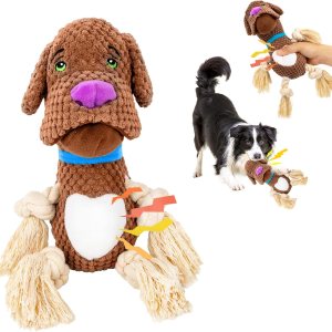 LITTLE GUY Juguete chirriante para perro, juguete masticable de animales de peluche, juguete masticable chirriante para cachorros, juguete de cuerda LITTLE GUY Juguete chirriante para perro, juguete masticable de animales de peluche, juguete masticable chirriante para cachorros, juguete de cuerda