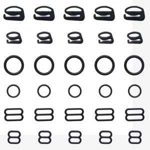 Sowaka 60 ganchos para correa de brasier, de nailon, diferentes estilos, varios tamaños, pequeños, con cuello halter, para traje de baño, ajuste de Sowaka 60 ganchos para correa de brasier, de nailon, diferentes estilos, varios tamaños, pequeños, con cuello halter, para traje de baño, ajuste de