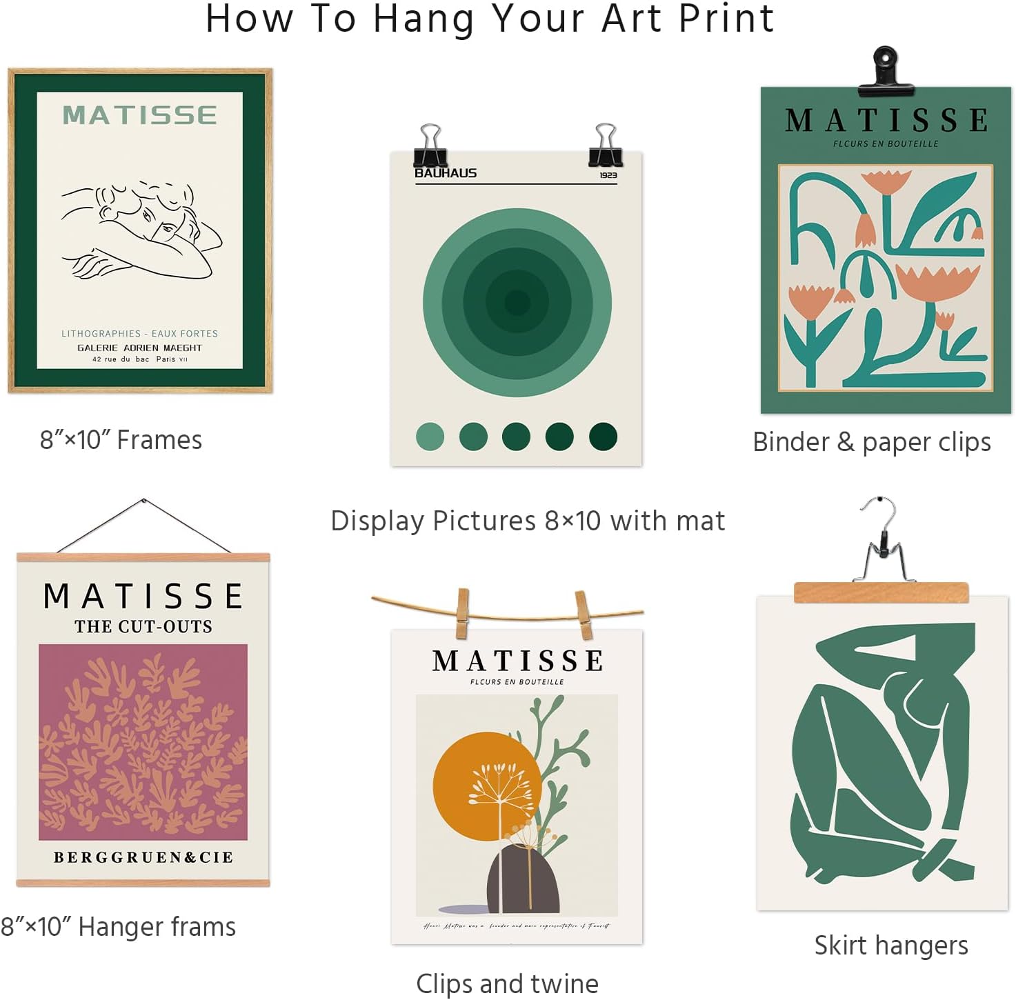 VIYYIEA Sage Matisse – Arte de pared estético para decoración de habitación, póster botánico abstracto para decoración de pared, pósteres de