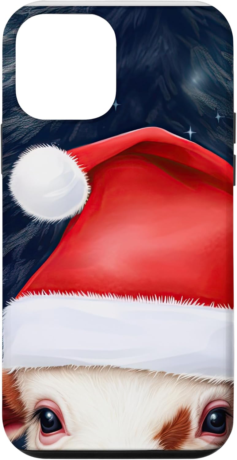 iPhone 12 mini Funny Santa Claus Pig in Forest Cute Christmas Illustration Case
