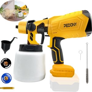 Pulverizador de pintura inalámbrico para batería DeWALT, pistola de pintura en aerosol HVLP con motor sin escobillas, 2 boquillas y 3 patrones, Pulverizador de pintura inalámbrico para batería DeWALT, pistola de pintura en aerosol HVLP con motor sin escobillas, 2 boquillas y 3 patrones,
