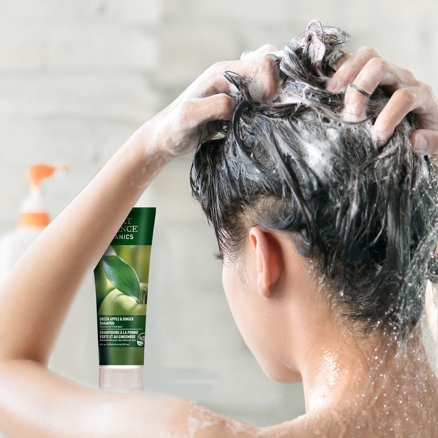 Desert Essence Green Apple & Ginger Champú y acondicionador  8 onzas líquidas  Volumen para cabello fino  Natural  Hidratante profundo