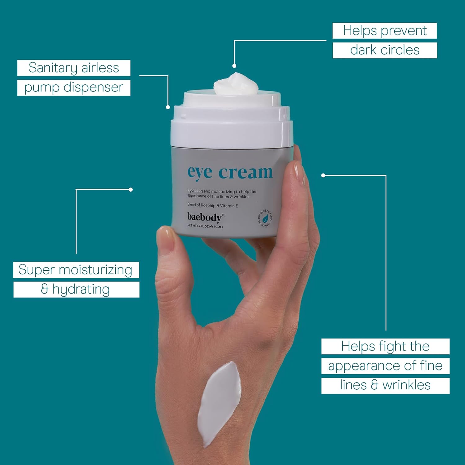 Baebody Crema de ojos aclamada por la crítica  Crema antienvejecimiento debajo de los ojos para ojeras  Crema nutritiva para ojos para hinchazón y