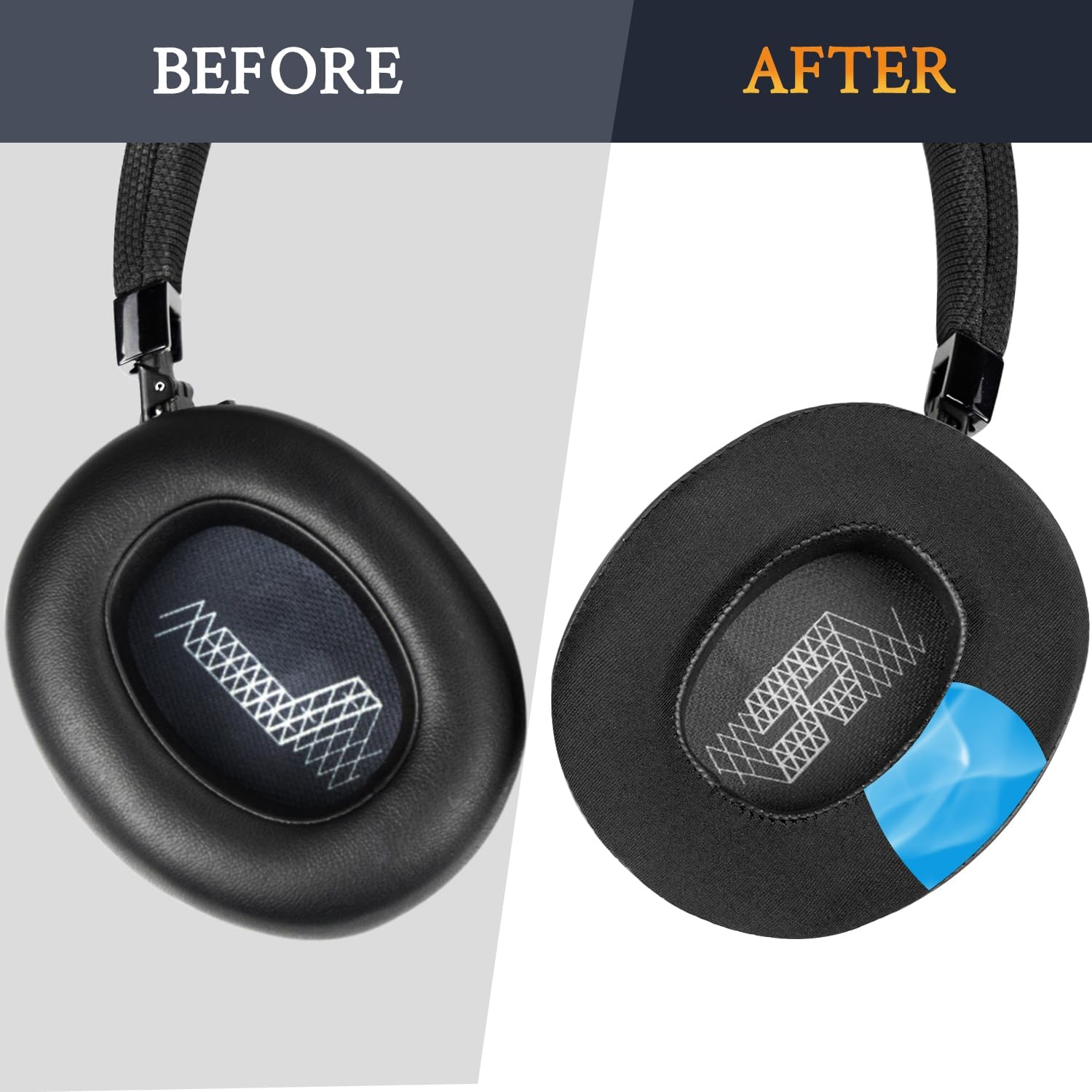 SOULWIT Almohadillas de repuesto de gel refrescante para JBL E65 (E65BT E65BTNC)Live 650 (650NC 650BTNC)Live 660 (660NC 660BTNC)Duet NC sobre la