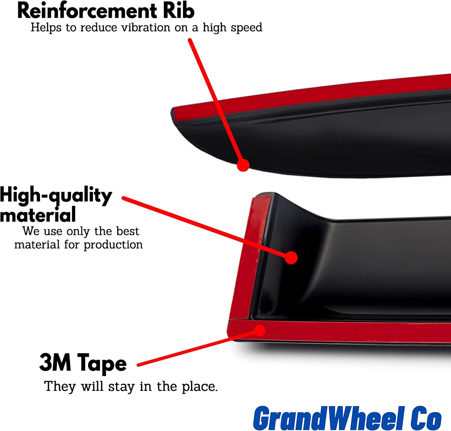 Co – Deflectores de visera de ventilación de ventana lateral tintados ahumados, protectores de lluvia compatibles con Jeep Wrangler 2018-2022 JLJeep