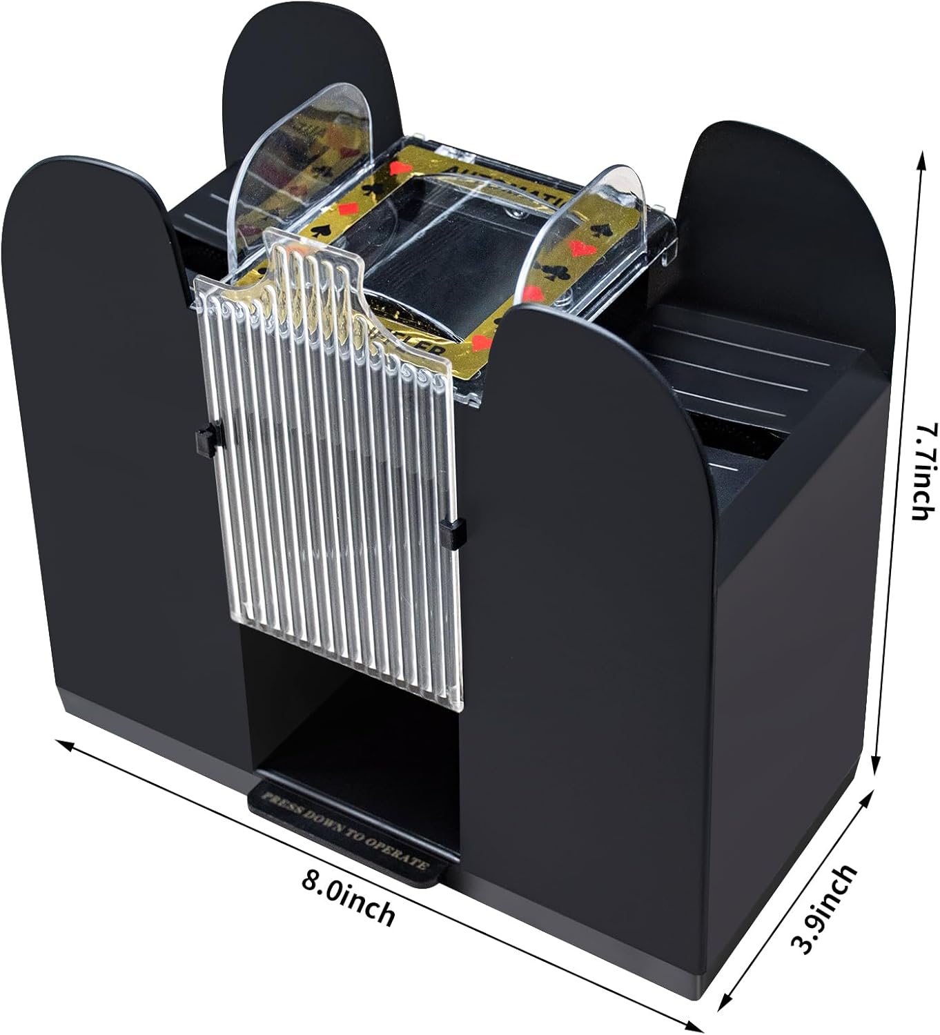 Barajador de cartas de 6 barajas, barajador automático de tarjetas, barajador de cartas para el hogar, ONU, viajes, Skip-Bo, Phase 10, Texas Hold’em
