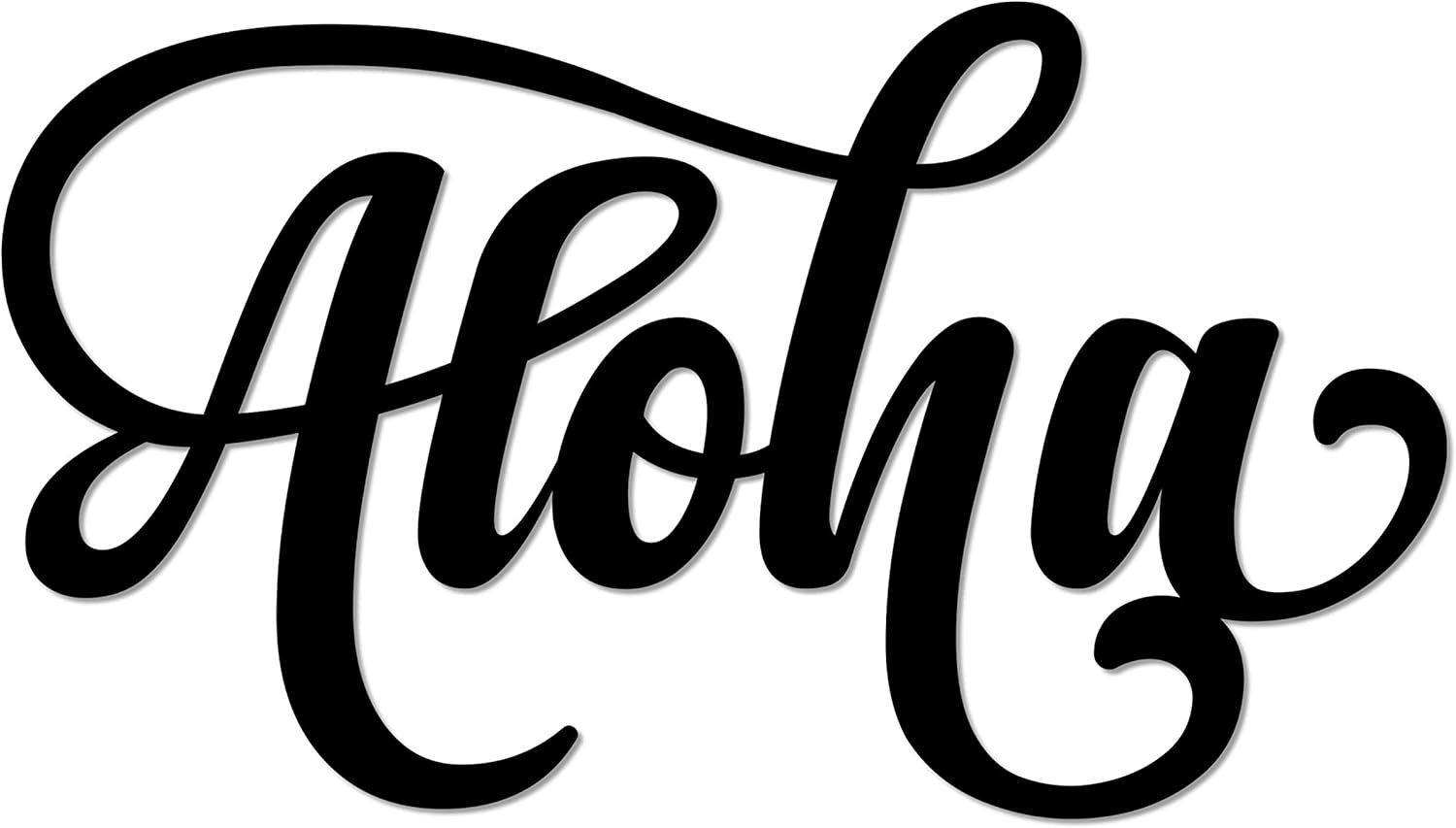 Aloha – Letrero de metal para decoración de pared, decoración decorativa de metal para interiores y exteriores, piña hawaiana, hawaiano, fabricado