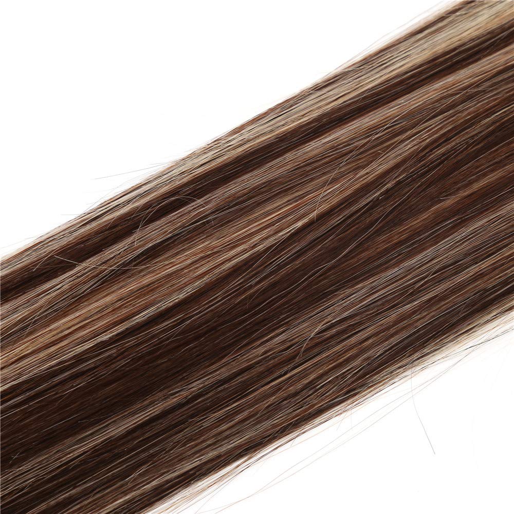 Kun Na – Extensiones de cabello humano Remy con microanillos y sedosas, lacio, 0.04 ozhebra, 1.76 oz (18 pulgadas, #P4613)