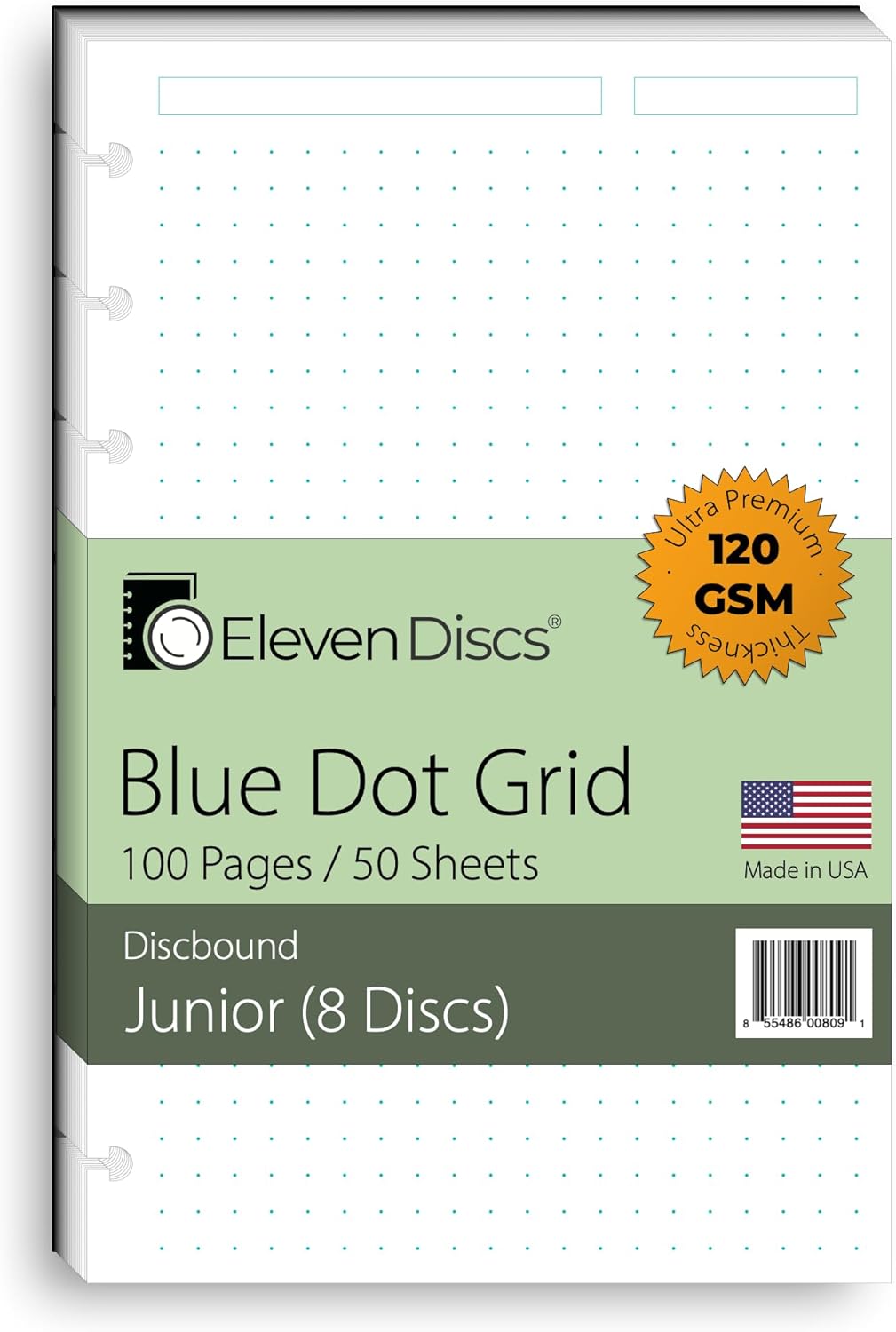 Repuestos de papel de alta calidad para discos perforados para Circa, Arco, TUL, Rejilla de puntos azules.
