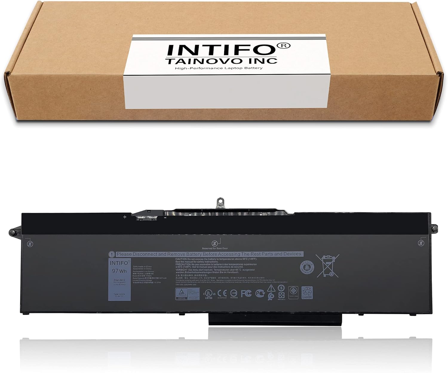 97Wh 1FXDH – Batería para portátil compatible con Dell Latitude 15 5501 5511 E5501 E5511 Precision 3541 3551 Series Notebook 01WJT0 1WJT0 0D191G