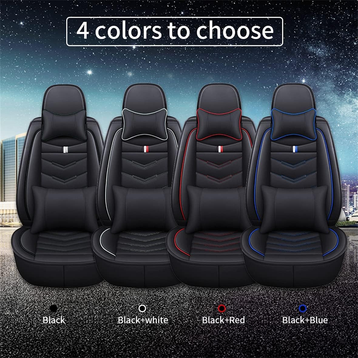 Fundas de asiento de automóvil para Mazda 2 Mazda2 2007-2019 5 asientos, juego completo de funda de cojín de cuero sintético para automóvil,