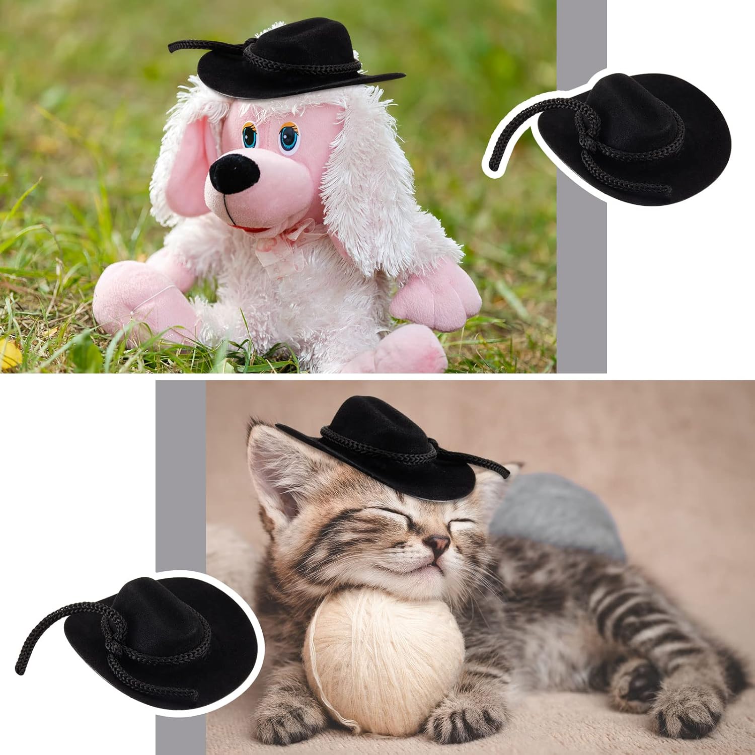 24 piezas de mini sombreros de vaquero para manualidades, mini sombrero de vaquera blanco, recuerdos de boda occidental para decoración de muñecas