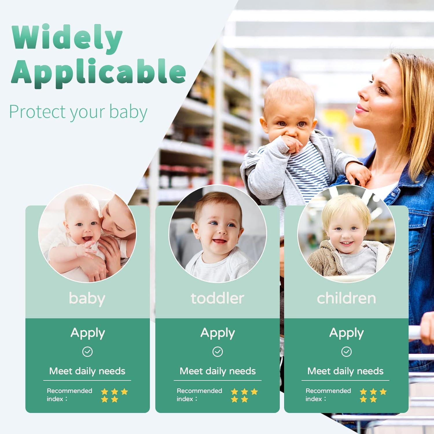 Yoofoss Funda para carrito de compras para bebé, funda para silla alta 2 en 1 con arnés de seguridad, fundas de carrito multifuncionales para niños