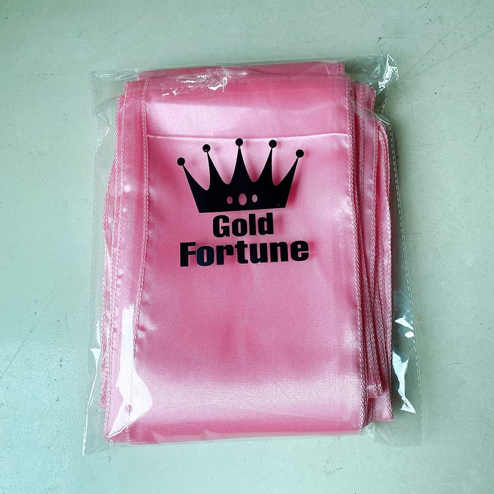 Gold Fortune 10PCS 17X275CM Satin Silla Arco Sash Boda Recepción Banquete Decoración (Rosa Claro)