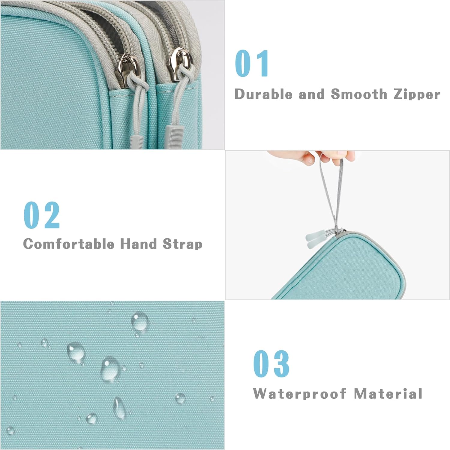 FYY Organizador electrónico, organizador de cables de viaje, bolsa de transporte para accesorios electrónicos, portátil, impermeable, doble capa,