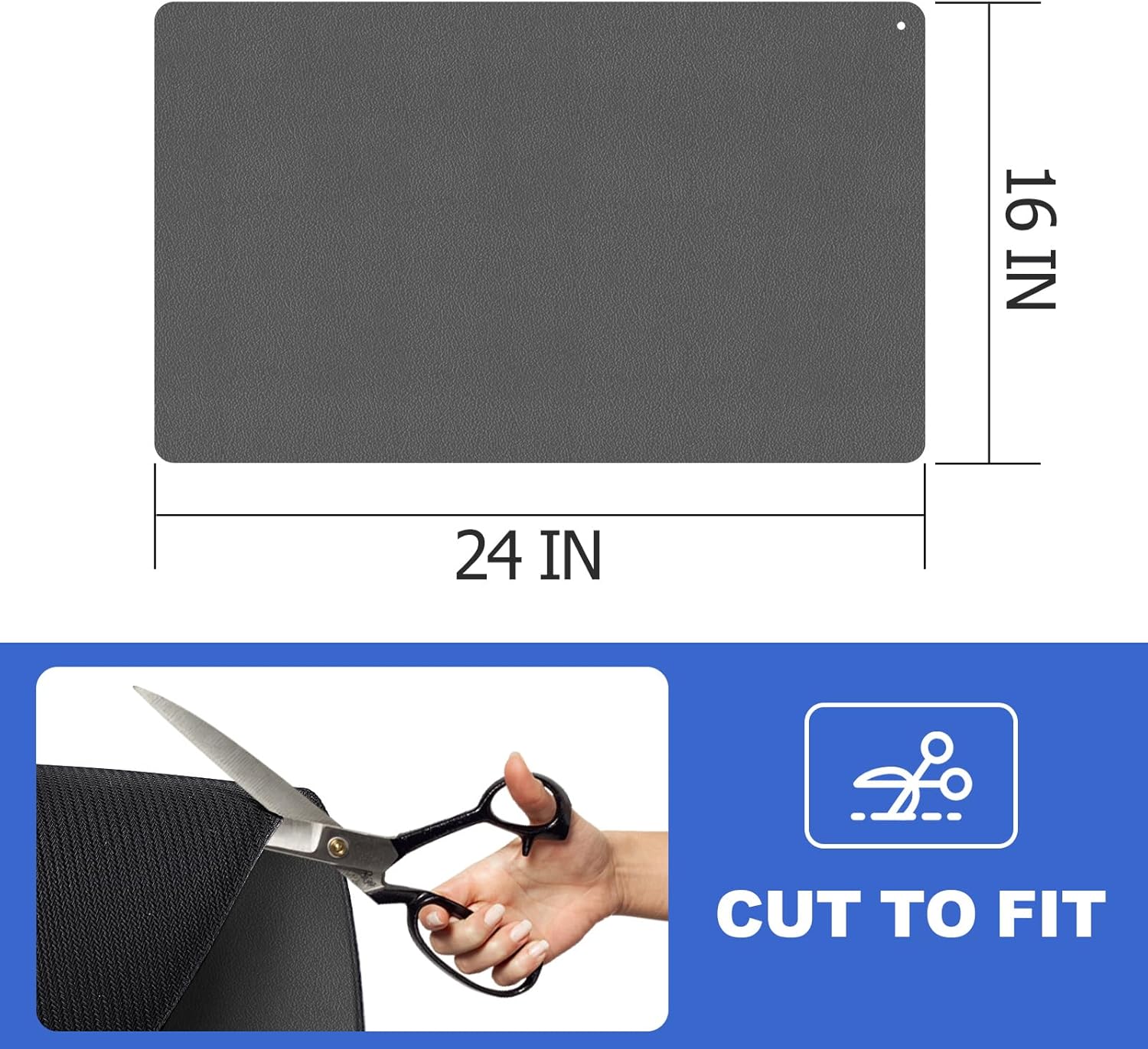 Tapete de secado de platos para encimera de cocina, tapete de secado de platos de 24 x 16 pulgadas con parte trasera de goma antideslizante,