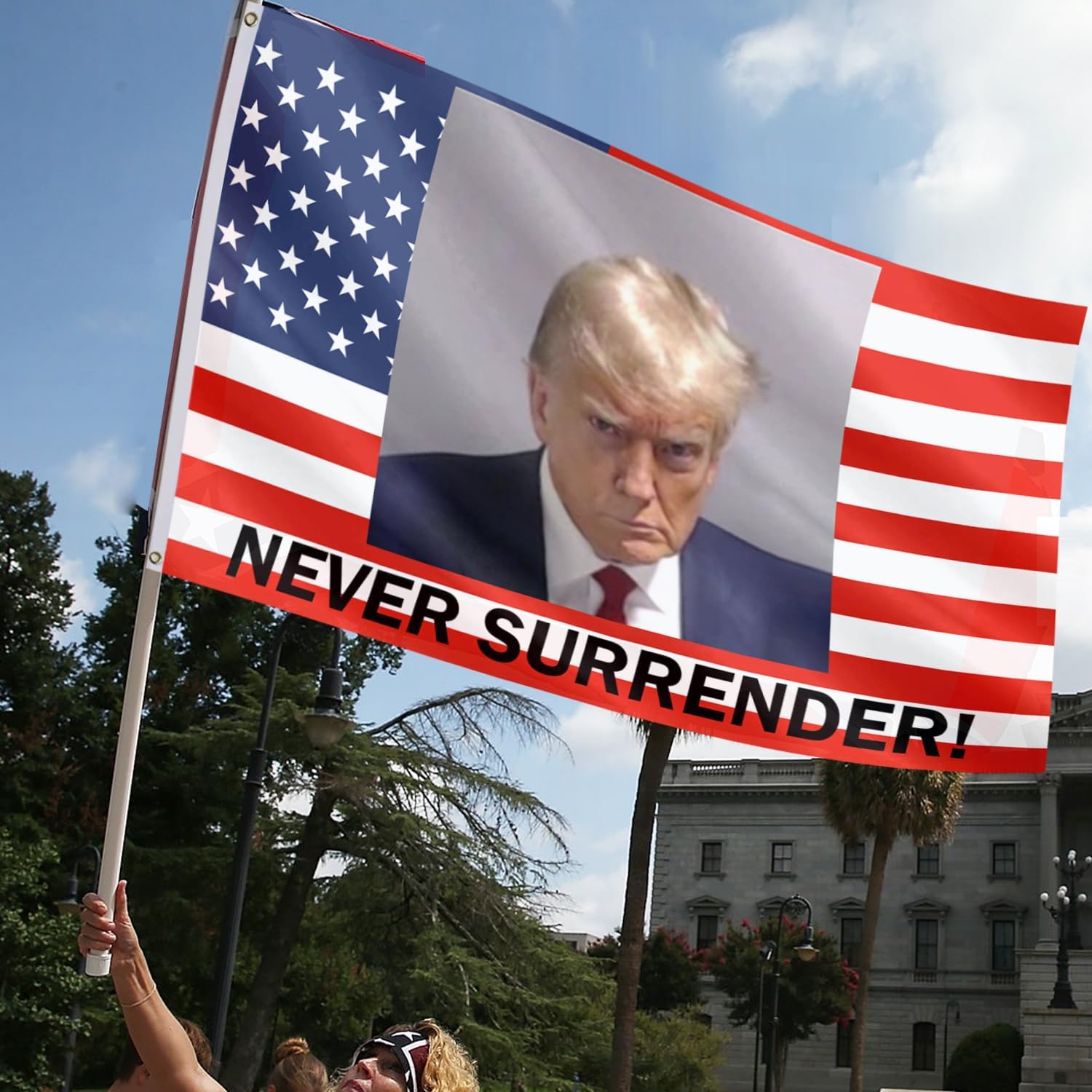 Trump – Bandera de poliéster con ojales de latón de 3 x 5 pies