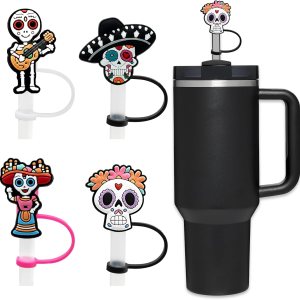 Cubierta de paja para copa Stanley, 4 unidades, compatible con popotes StanleyYeti de 0.394 in, protector de paja a prueba de polvo, tapa de paja Cubierta de paja para copa Stanley, 4 unidades, compatible con popotes StanleyYeti de 0.394 in, protector de paja a prueba de polvo, tapa de paja