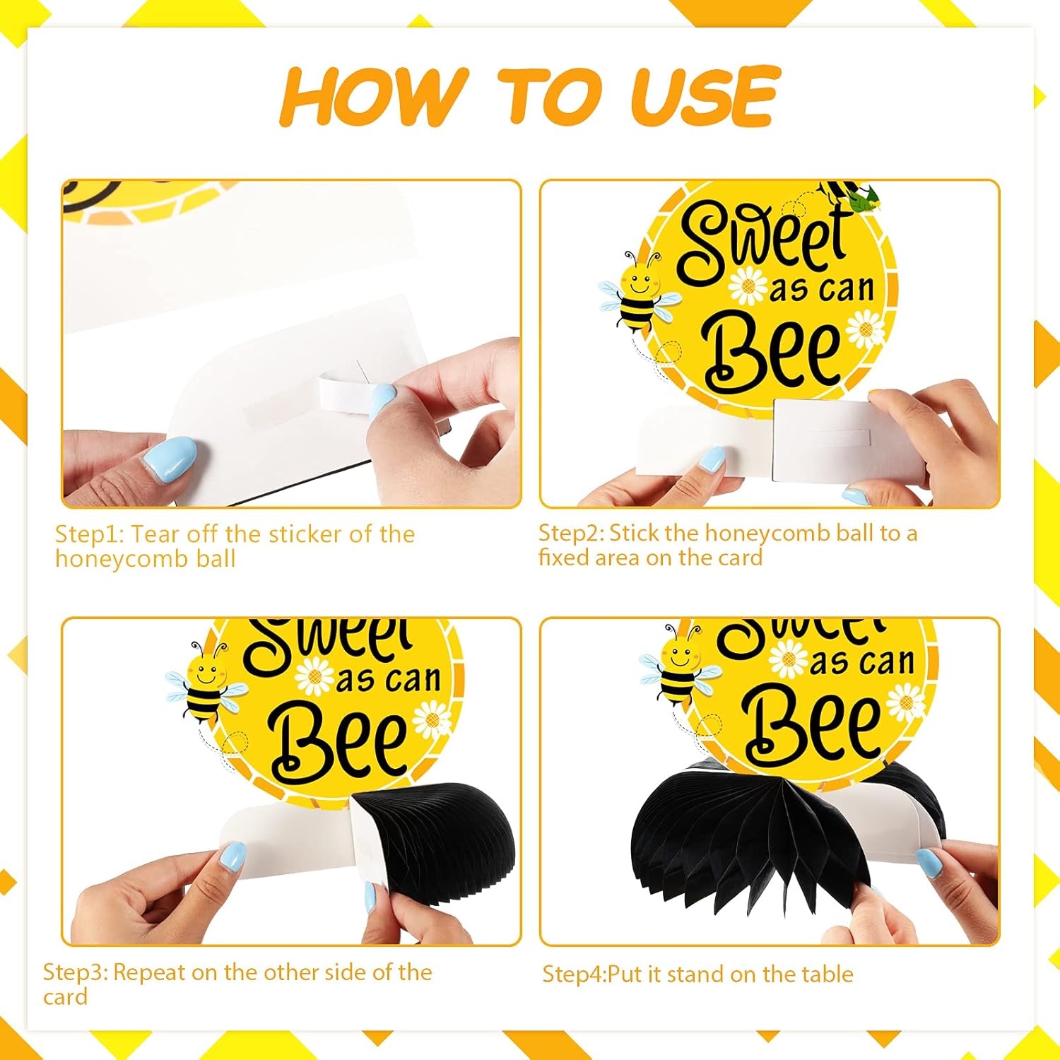 9 piezas de centro de mesa de abeja para bebé, centros de mesa de panal de abeja, centros de mesa para decoraciones temáticas del día de la abeja,