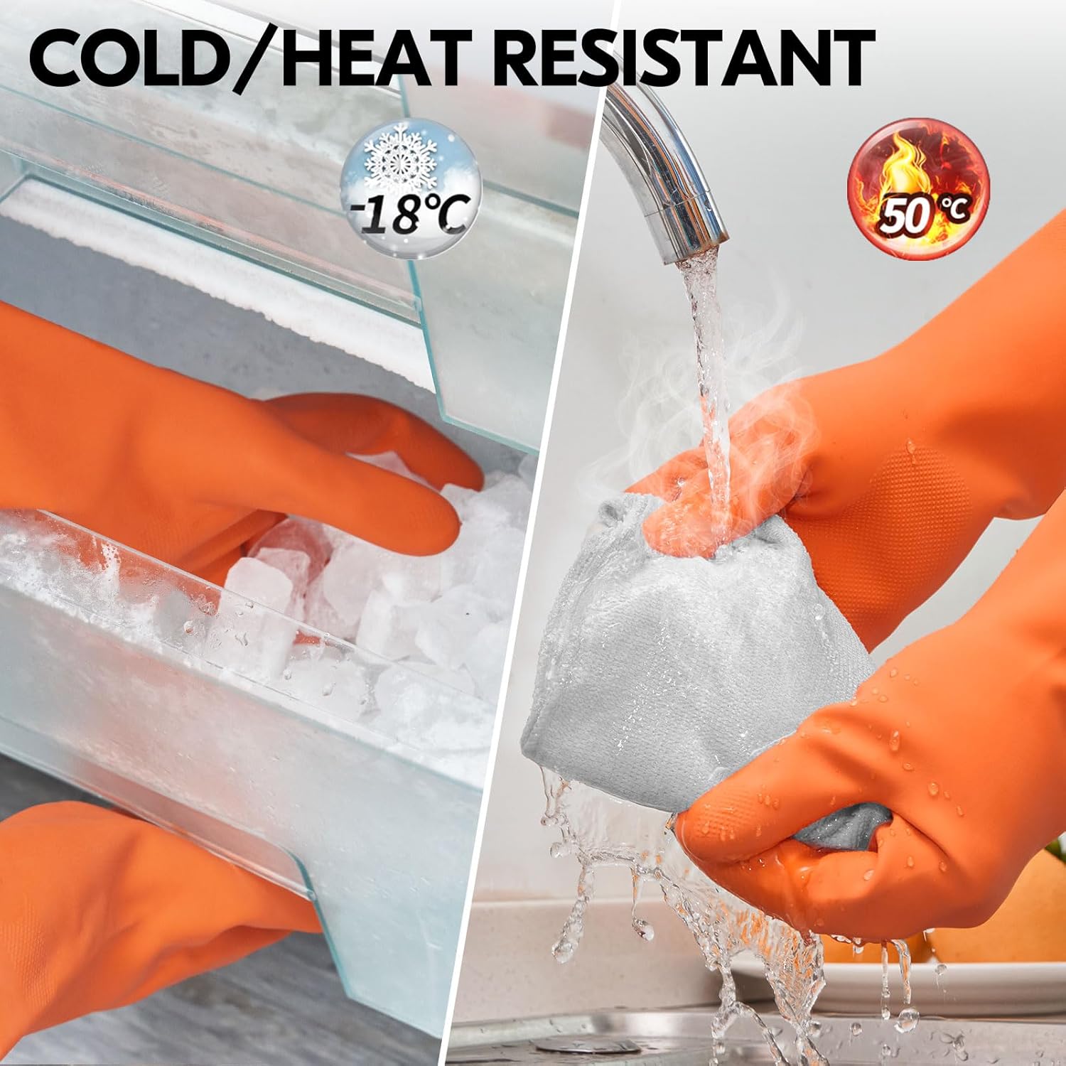 Vgo… Guantes de limpieza,Lavavajillas,Cocina,Resistente,Reutilizables