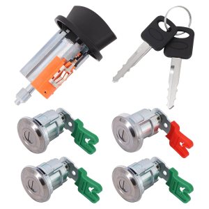 Cilindro de bloqueo de puerta con llave para Ford Econoline E150, Van E250, Van E350, Van E350, Van 1997-2018, reemplazo LC6177 + 703369 X4 + 597638 Cilindro de bloqueo de puerta con llave para Ford Econoline E150, Van E250, Van E350, Van E350, Van 1997-2018, reemplazo LC6177 + 703369 X4 + 597638