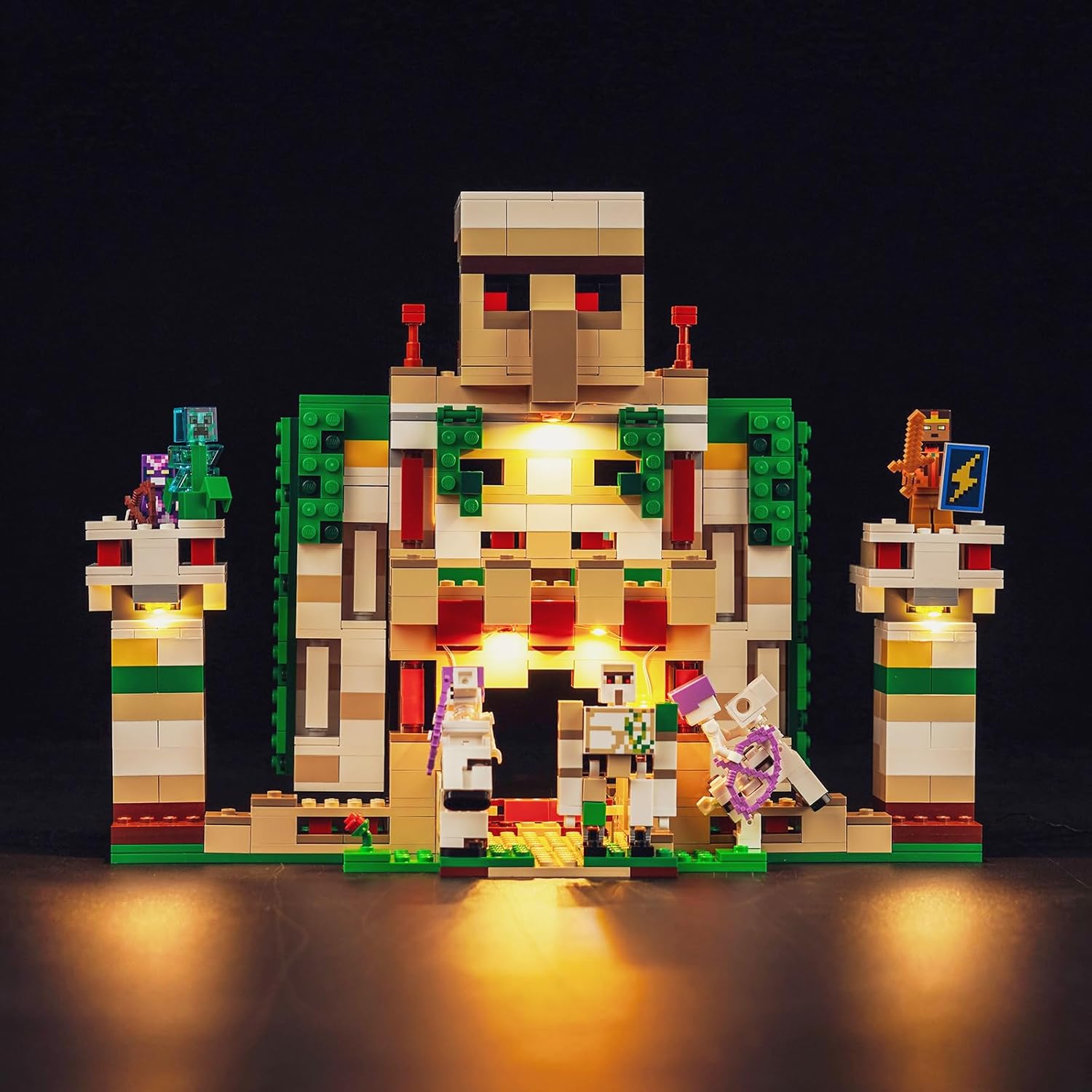 Kit de luces LED para Lego The Iron Golem Fortress 21250, 2023, juego de iluminación creativa, accesorios compatibles con Lego 21250 (solo luces,