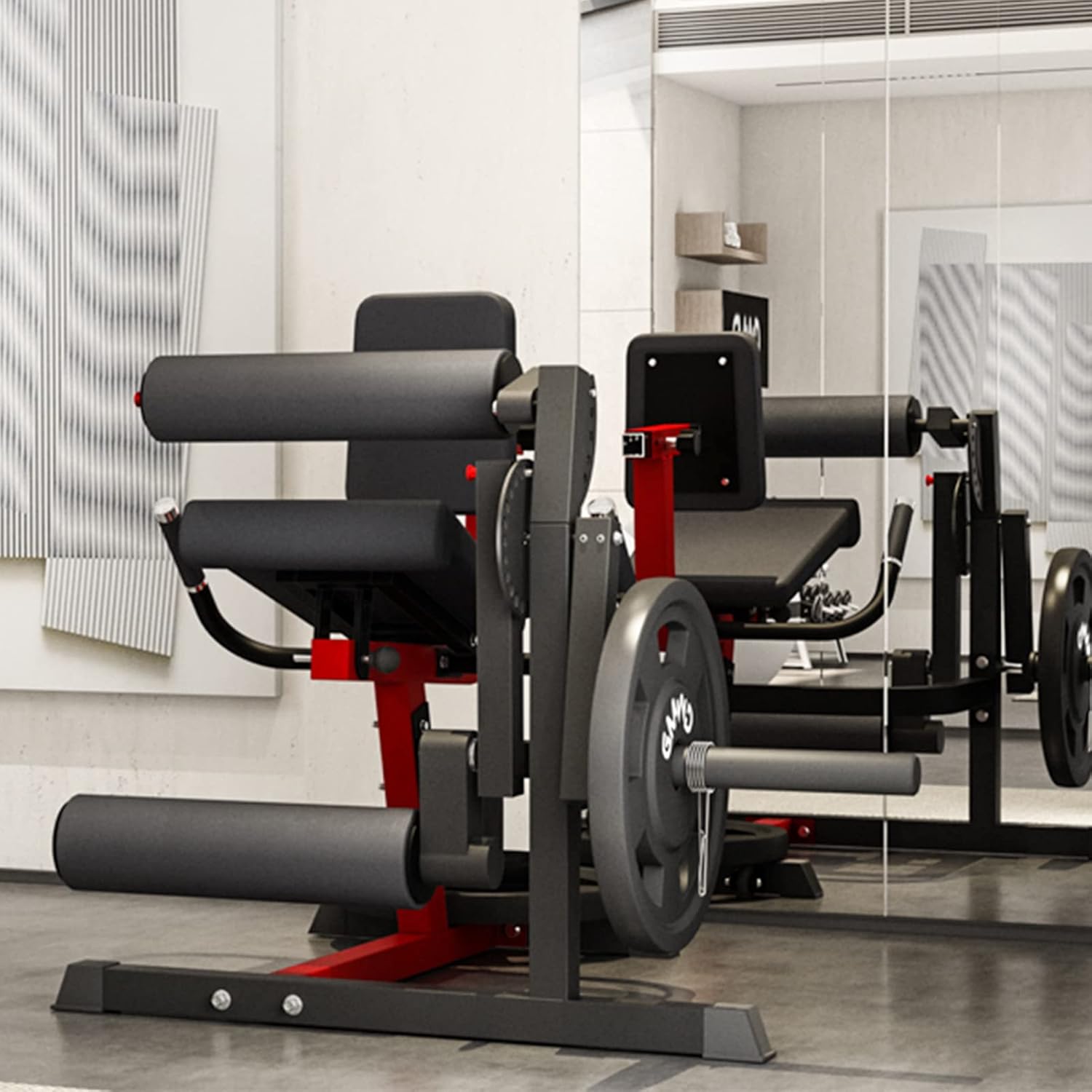 GMWD Máquina de extensión de piernas y rizo, máquina especial de piernas para la parte inferior del cuerpo, banco de ejercicio de piernas ajustable