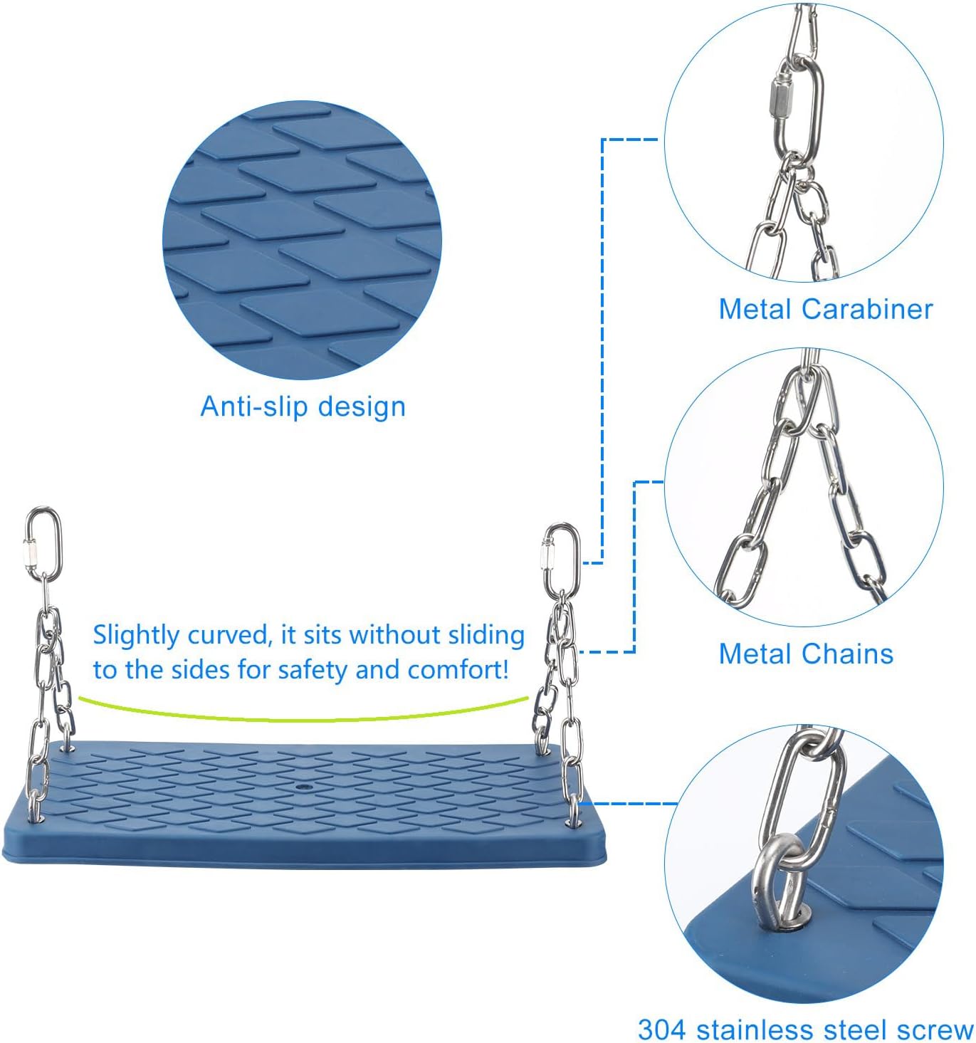Juego de columpio para árbol antideslizante y resistente, accesorios para niños, para interiores y exteriores, regalo de cumpleaños, patio, color