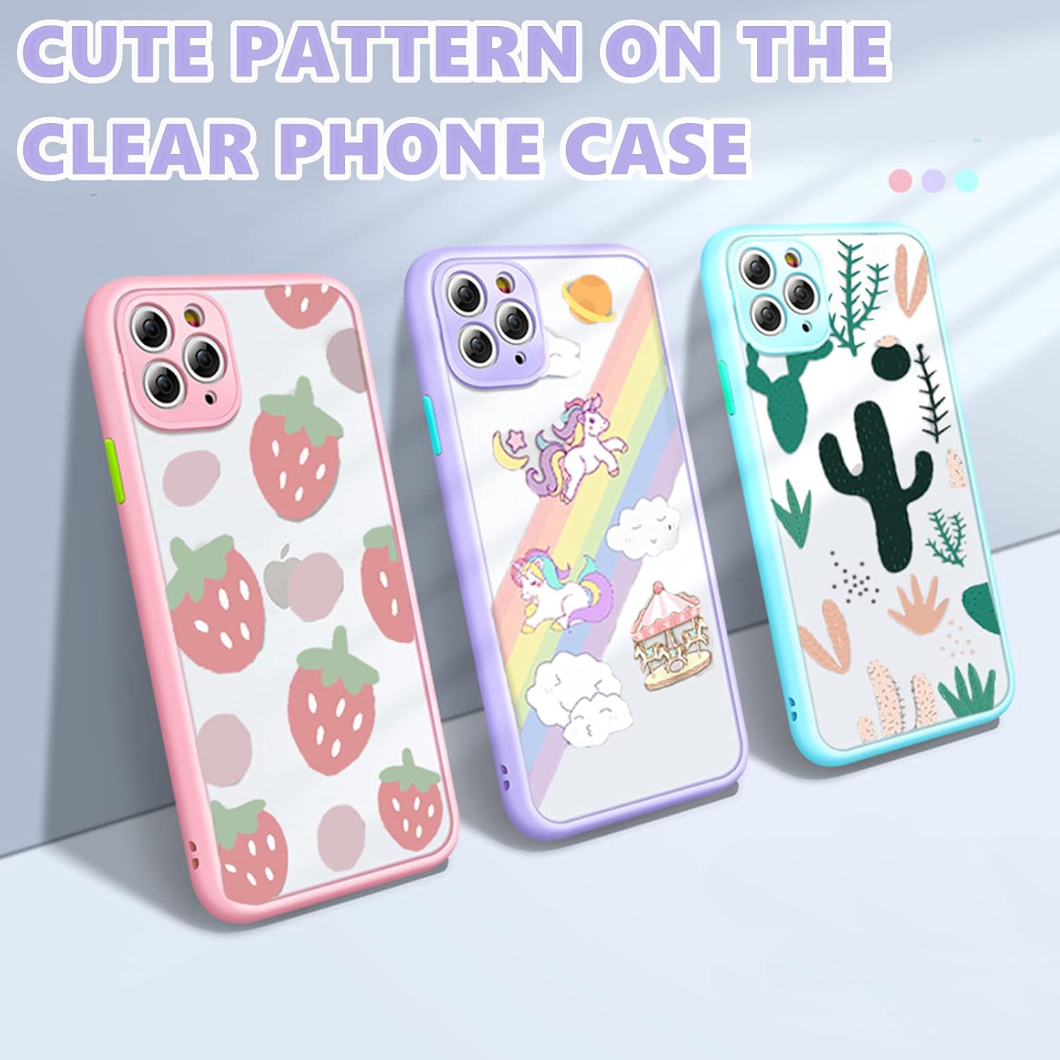 Funda compatible con iPhone 8 Plus, diseño transparente de fresa rosa, funda para iPhone 7 Plus para niñas y mujeres, bonita, a prueba de golpes,
