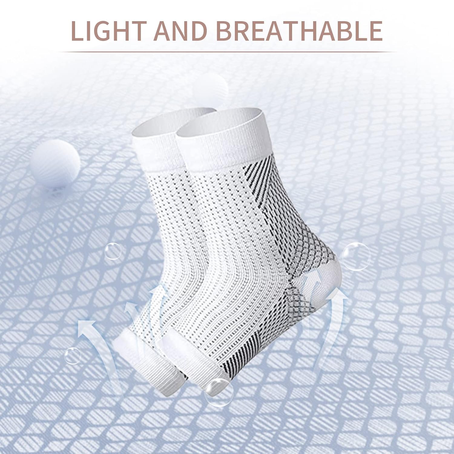 Candyhouse 3 calcetines de neuropatía de compresión de tobillo para mujeres u hombres, soporte de tobillo para hinchazón, fascitis plantar,
