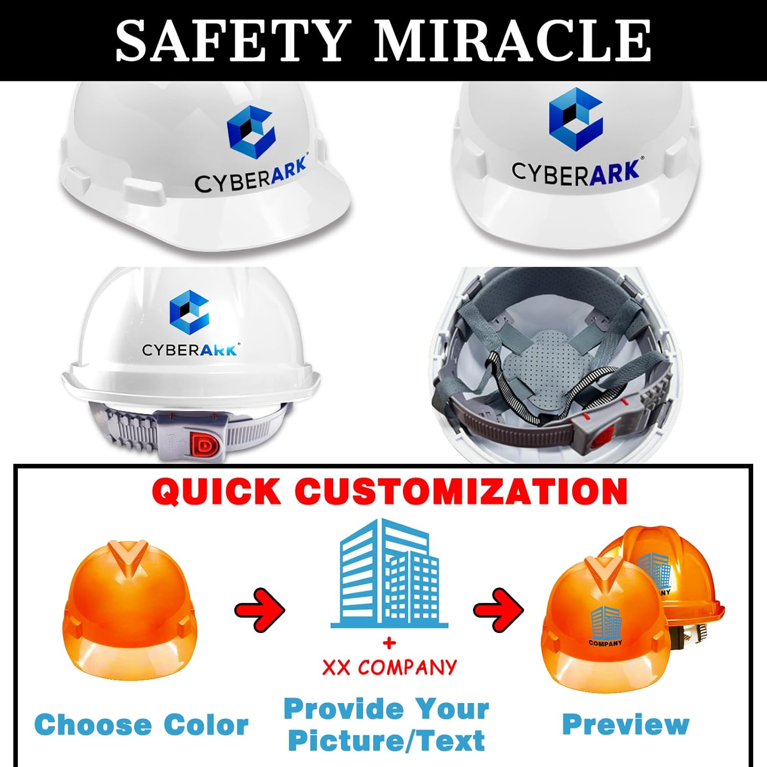 Cascos de seguridad personalizados para hombres, casco de construcción de logotipo personalizado