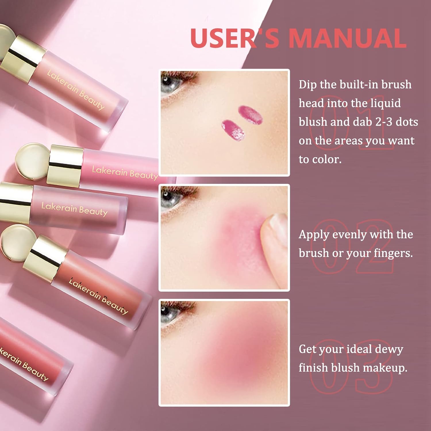 Maquillaje líquido en crema, textura de terciopelo suave mate, rubor líquido para mejillas, ligero, duradero, impermeable, acabado húmedo, tinte de