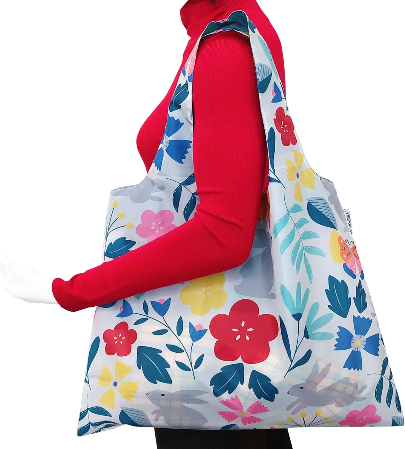 Wrapables Bolsa de asas reutilizable grande con bolsa exterior