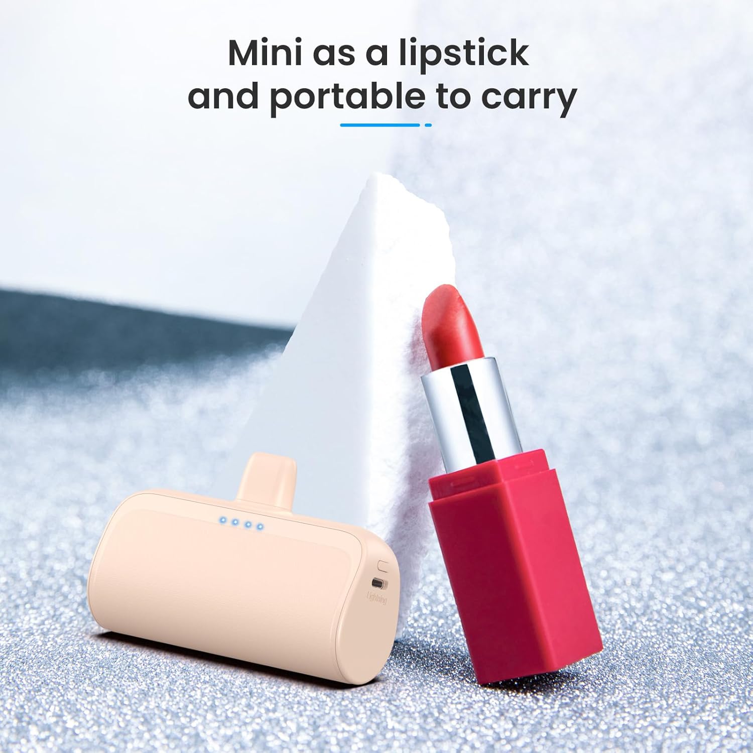 Cargador portátil pequeño de 5200 mAh para iPhone, ultra compacto de 15 W PD de carga rápida, bonita batería pequeña compatible con iPhone 1414 Pro