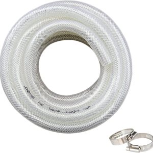 Tubo de vinilo de PVC transparente trenzado de alta presión de 12 pulgadas de diámetro interior x 34 pulgadas de diámetro exterior de 25 pies, tubo Tubo de vinilo de PVC transparente trenzado de alta presión de 12 pulgadas de diámetro interior x 34 pulgadas de diámetro exterior de 25 pies, tubo