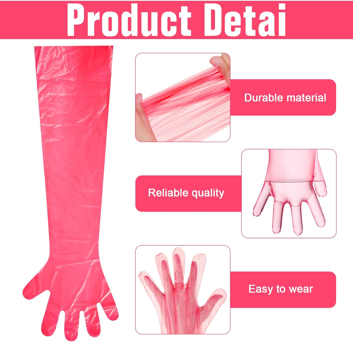 Zhanmai 24 pares de guantes de vestir de campo, guantes de intestino de ciervo, guantes de limpieza de caza, guantes largos de caza y guantes cortos