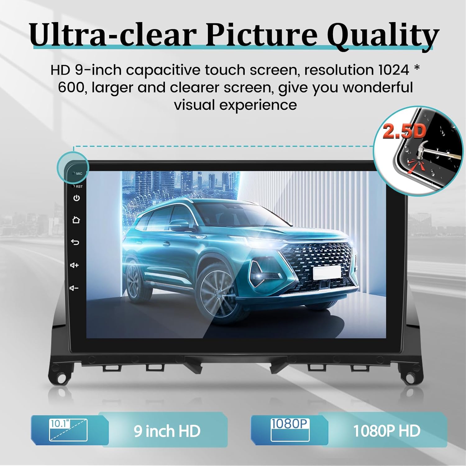 2+64G Estéreo de coche Android para Mercedes Benz Clase C W204 S204 2006-2011 – Apple Carplay inalámbrico y Android Auto – Pantalla táctil Benz