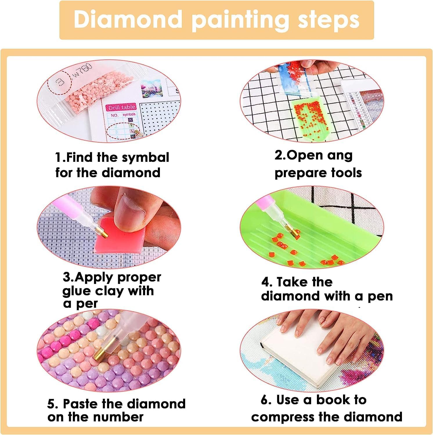 Rovepic – Kit de pintura de diamantes 5D para guitarra redonda de taladro completo, pintura de bricolaje con diamantes, flor de cristal, diamantes