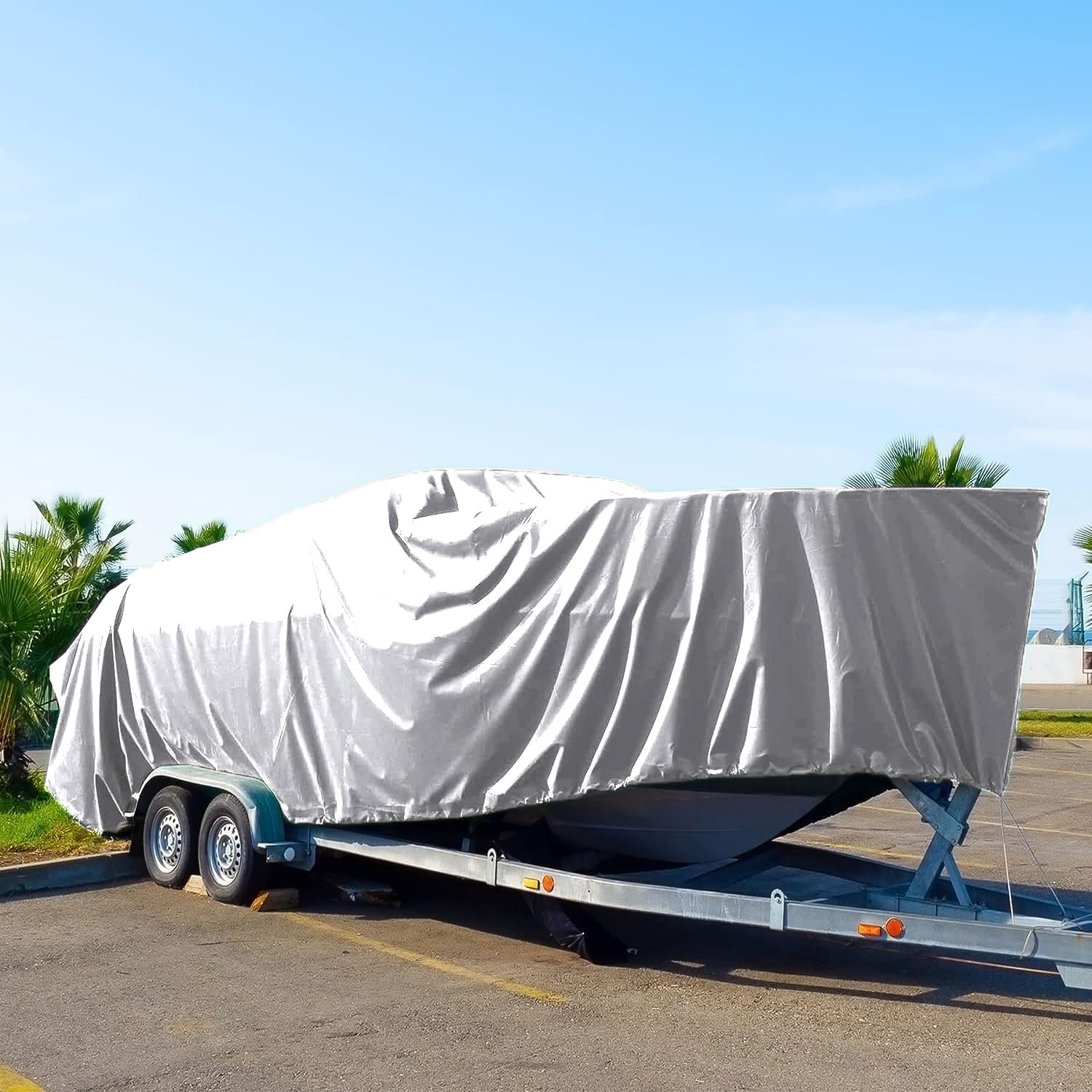 Lona blanca de 6 x 16 pies de 12 mil, extra resistente, toldo reforzado de 3 capas, 6 onzas (aproximadamente 5 pies 6 x 15 pies 6 pulgadas)