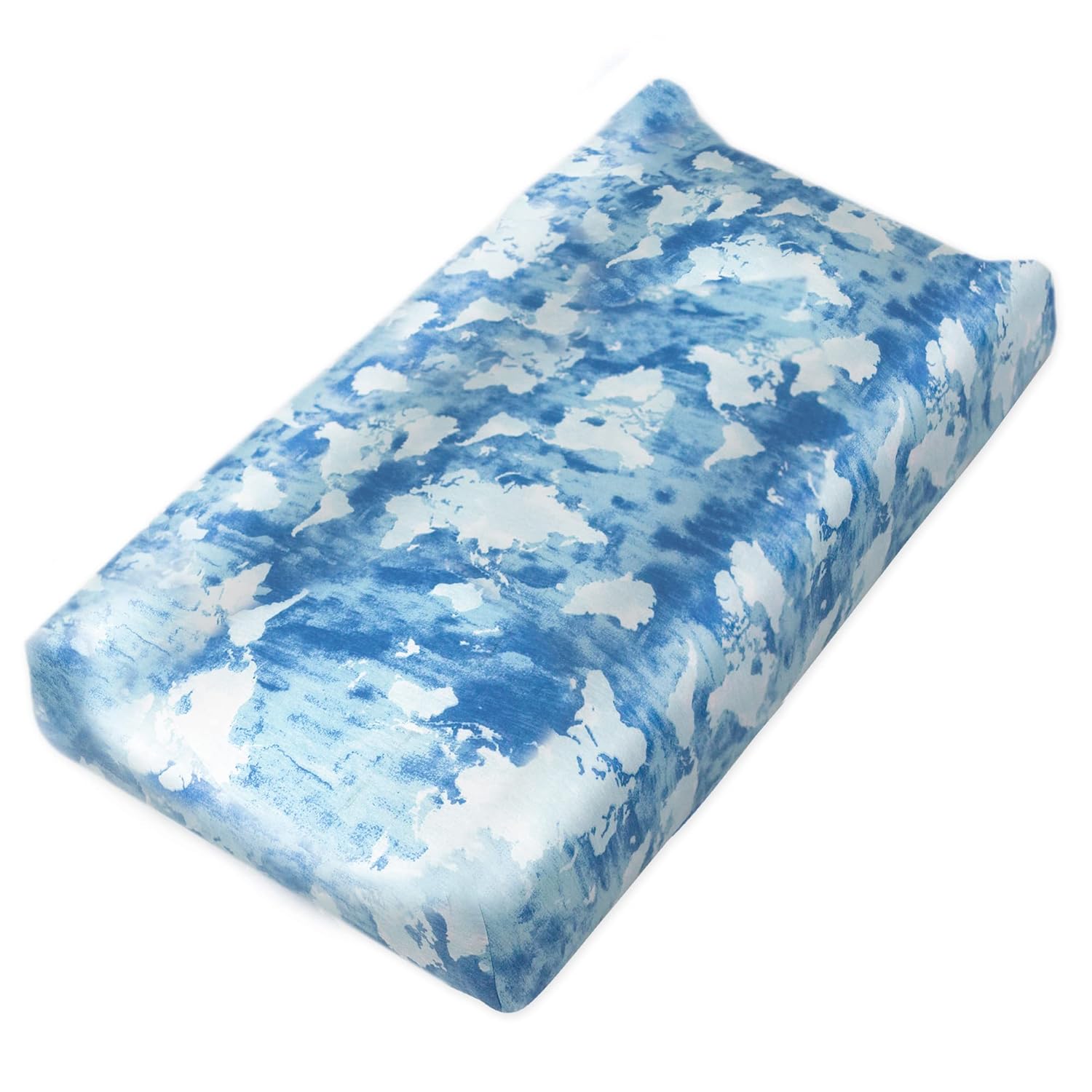 HonestBaby Funda para cambiador de algodón orgánico para niños, acuarela World, talla única