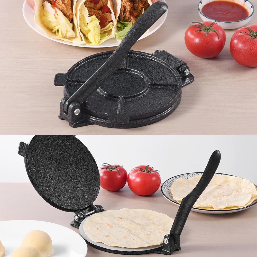 Prensa de tortilla de hierro fundido, máquina de tortilla, prensa para tortillas de alta resistencia, prensa de tortilla de harina, prensa de